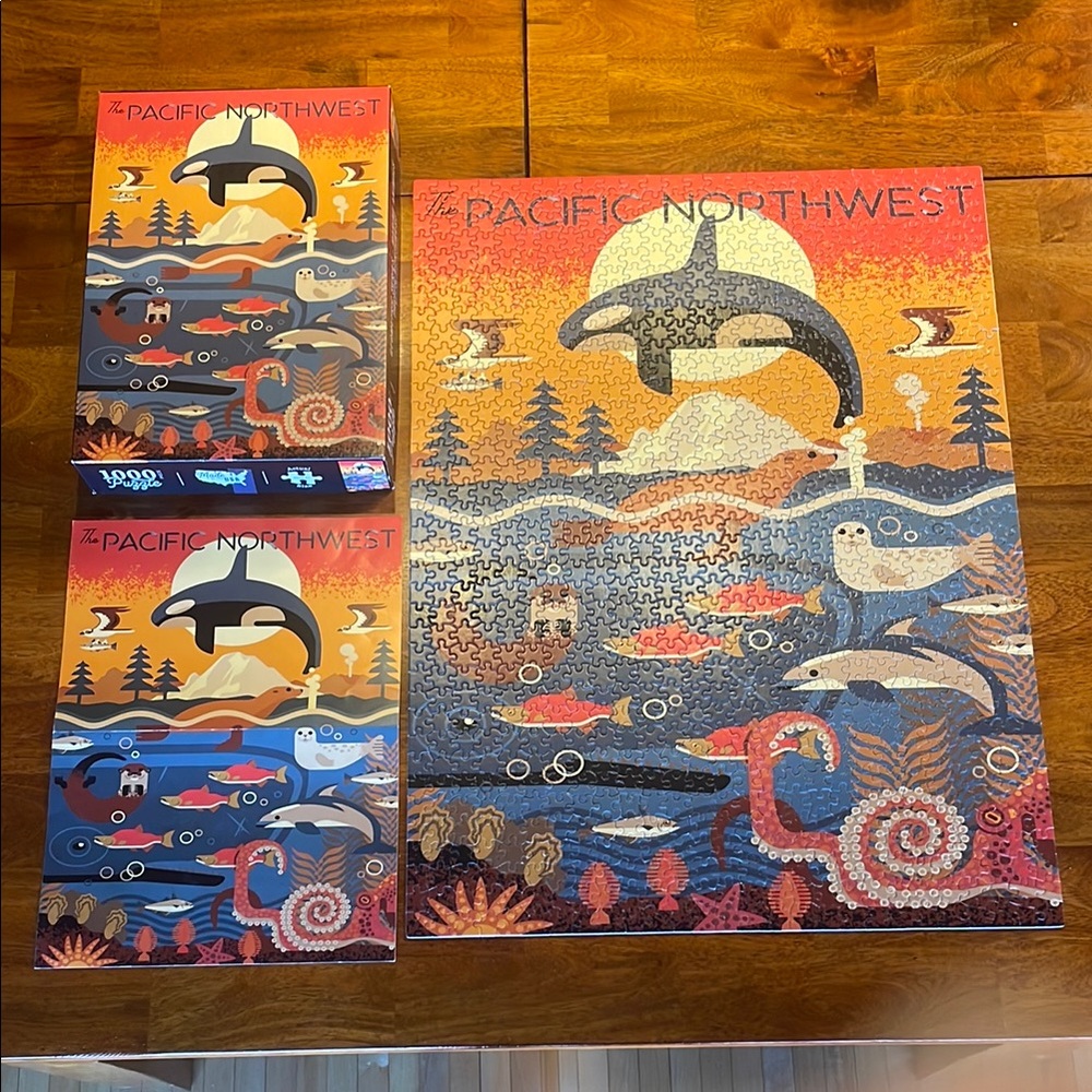 The Pacific Northwest 1000 Piece Jigsaw Puzzle VGUC Complete Lantern Press
